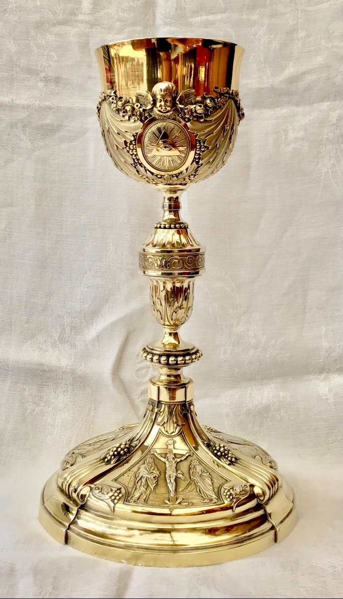 Louis XVI Chalice, Solid Gilt Silver 1780-1800