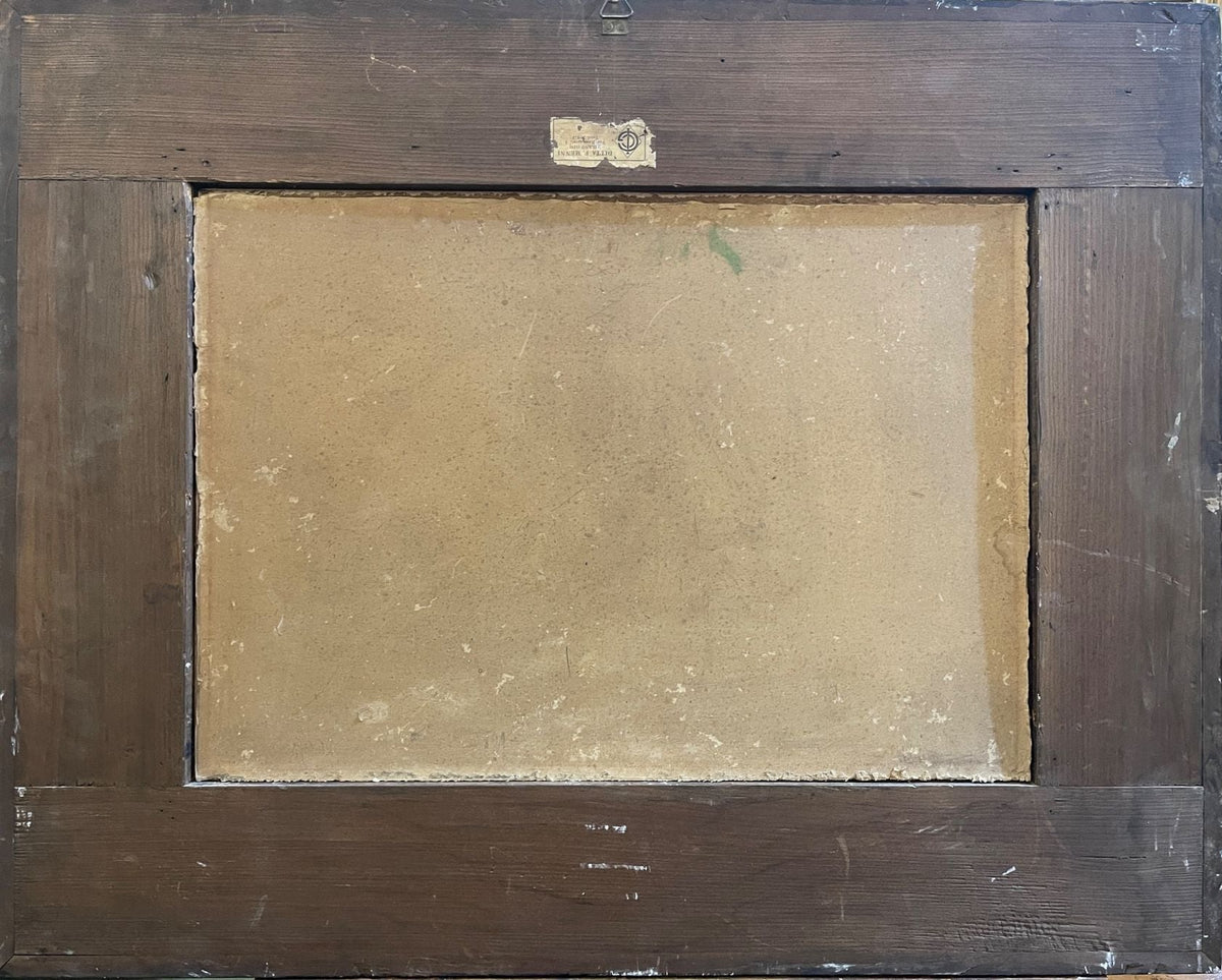 18th-century oil painting on wood titled The Snot-Carrier