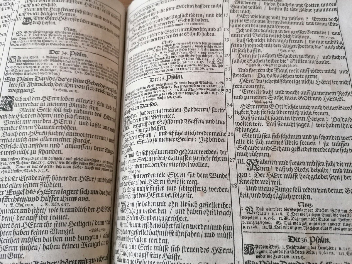 Antique Bible from 1712 printed in Minden