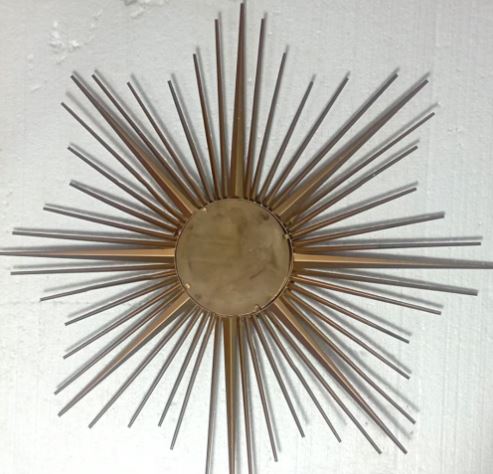 Vintage sunburst mirror signed Chaty Vallauris