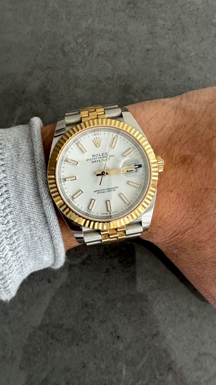 Rolex Datejust 41 luxury watch in yellow gold and steel