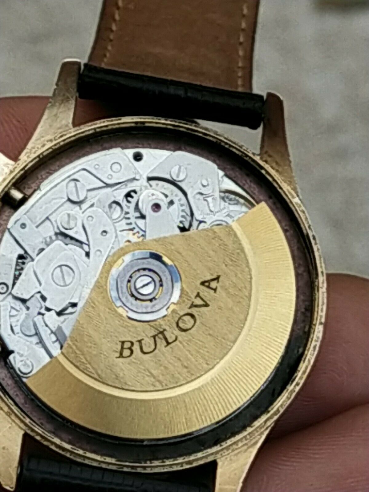 Vintage Bulova 18k gold automatic chronograph watch
