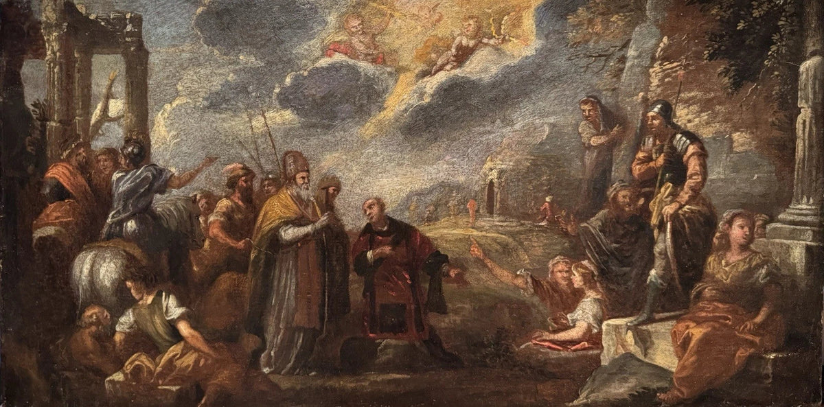 Tableau Religieux Old Masters Huile École XVII Vers 1600
