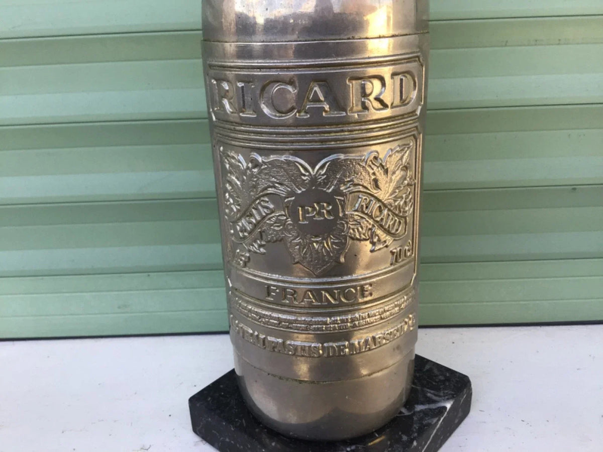 Vintage iron Ricard bottle trophy cup rare object