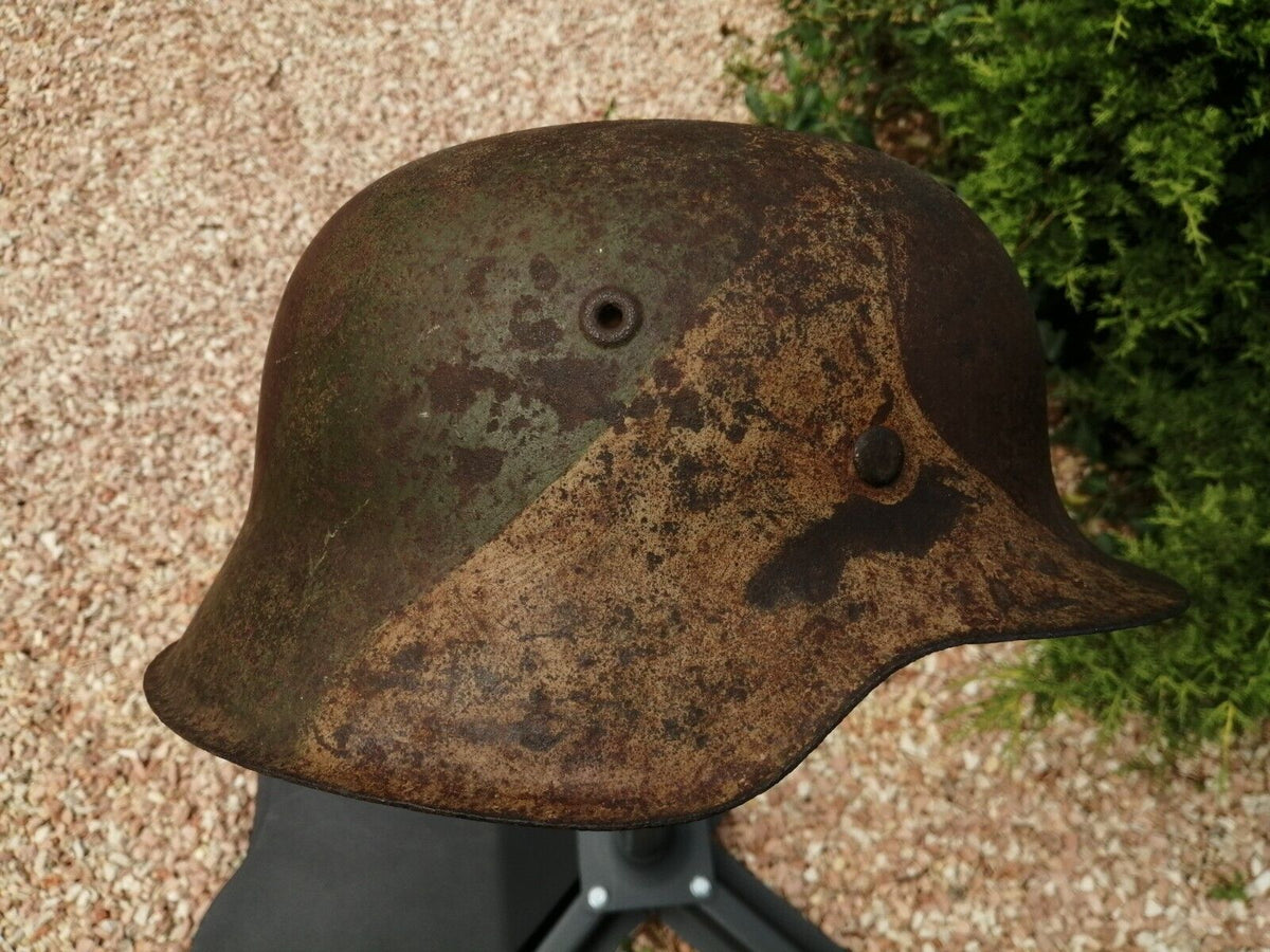WW2 German M42 camouflage helmet