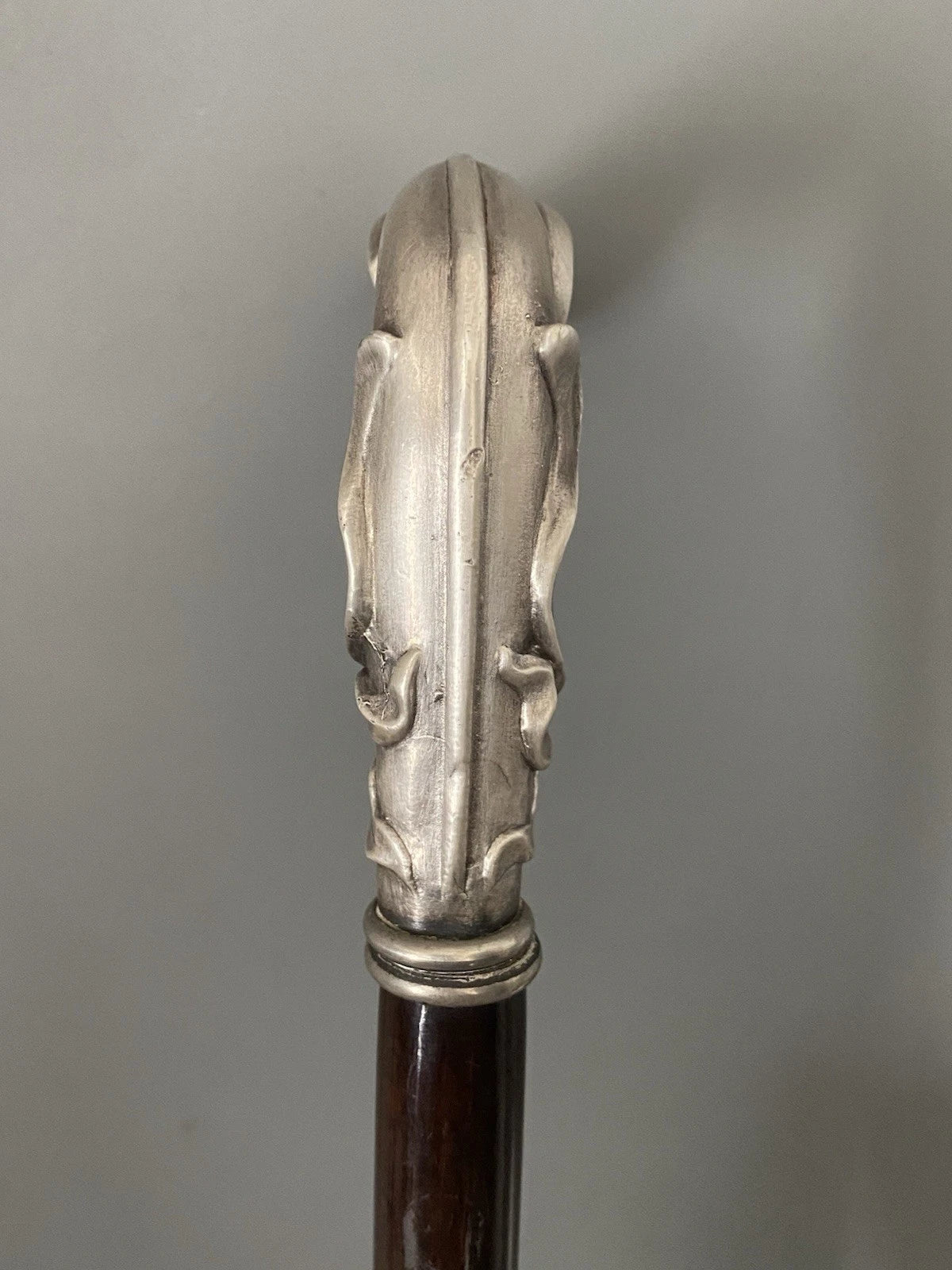 Lucien GAILLARD ancienne canne pommeau en argent massif