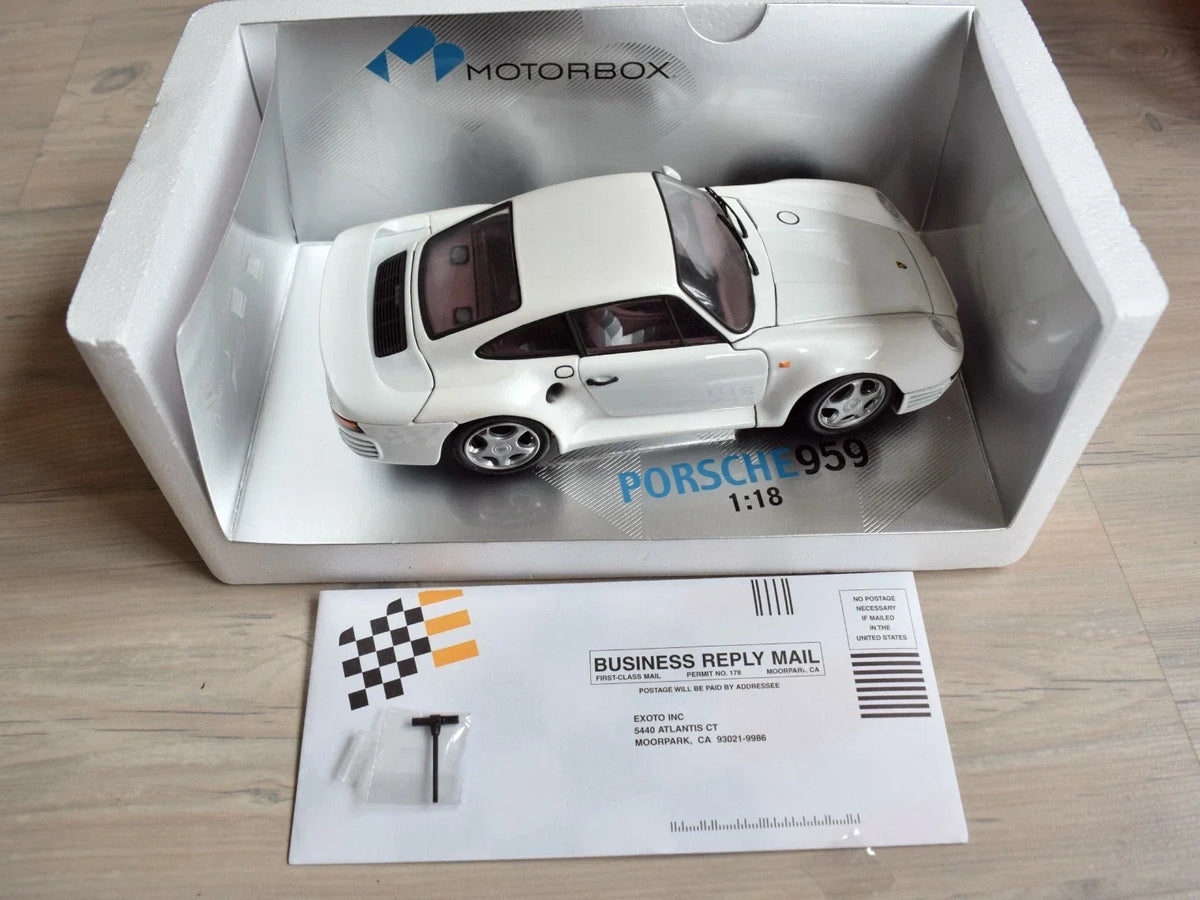 Set of 4 Exoto sports cars: Porsche, Jaguar, Mercedes-Benz