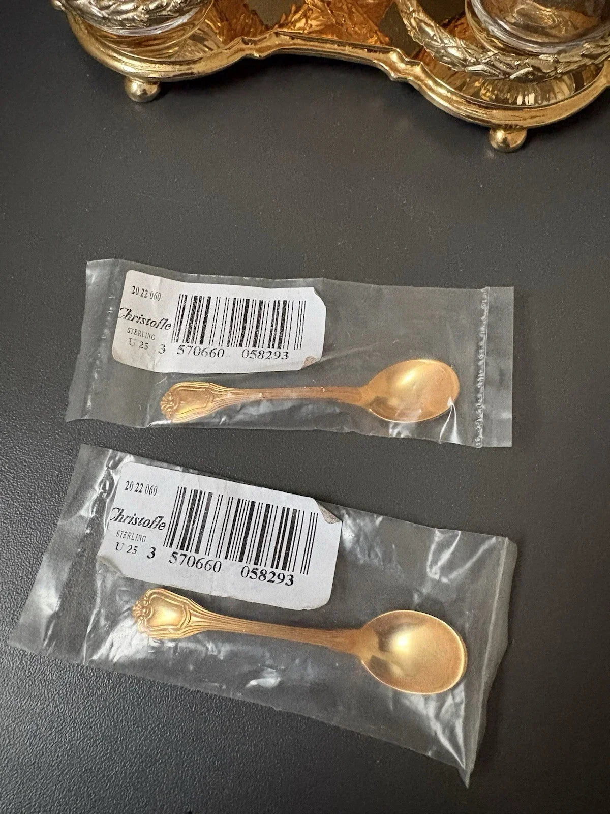 24-karat gold-plated salt cellar by Maison Christofle Aigle