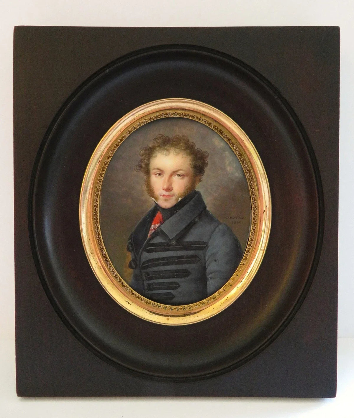 MANSION (1785-1840). Rare et belle MINIATURE signée et datée 1820.
