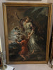 Tableau ancien – Scène religieuse : Ange et enfant – Huile sur toile