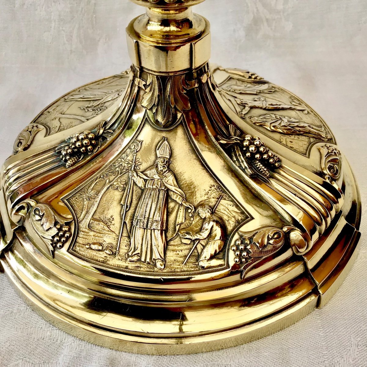 Louis XVI Chalice, Solid Gilt Silver 1780-1800