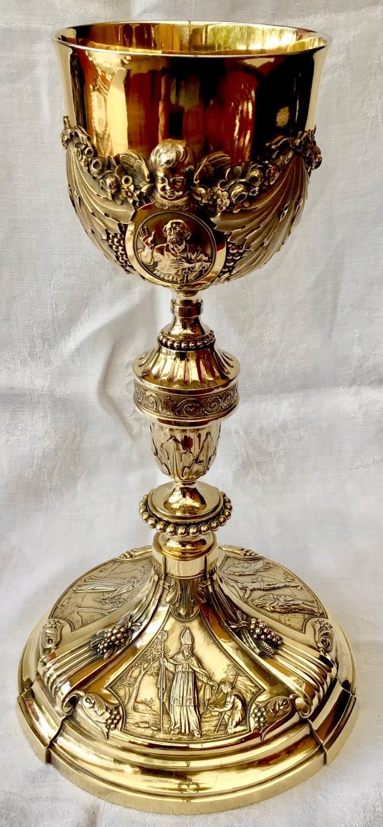 Louis XVI Chalice, Solid Gilt Silver 1780-1800