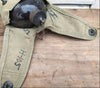 WW2 US enameled canteen and USMC cover militaria