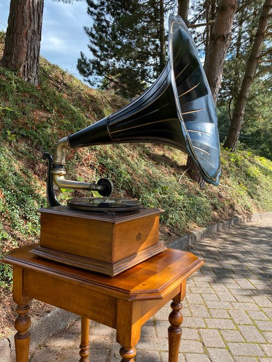 Vintage PATHÉ gramophone with its base cabinet