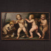 Antique allegory painting, cherubs, oil on canvas