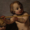 Antique allegory painting, cherubs, oil on canvas