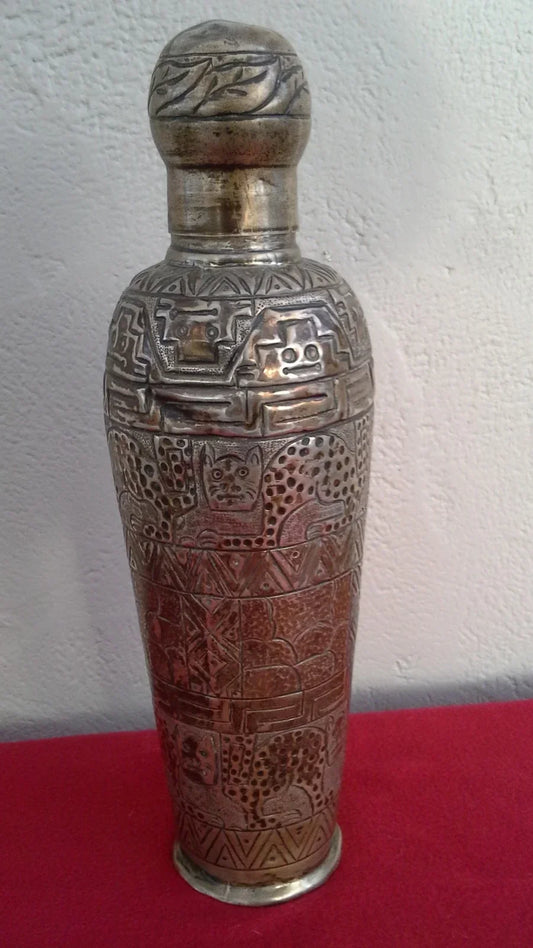 Ancien shaker à cocktail en argent sterling