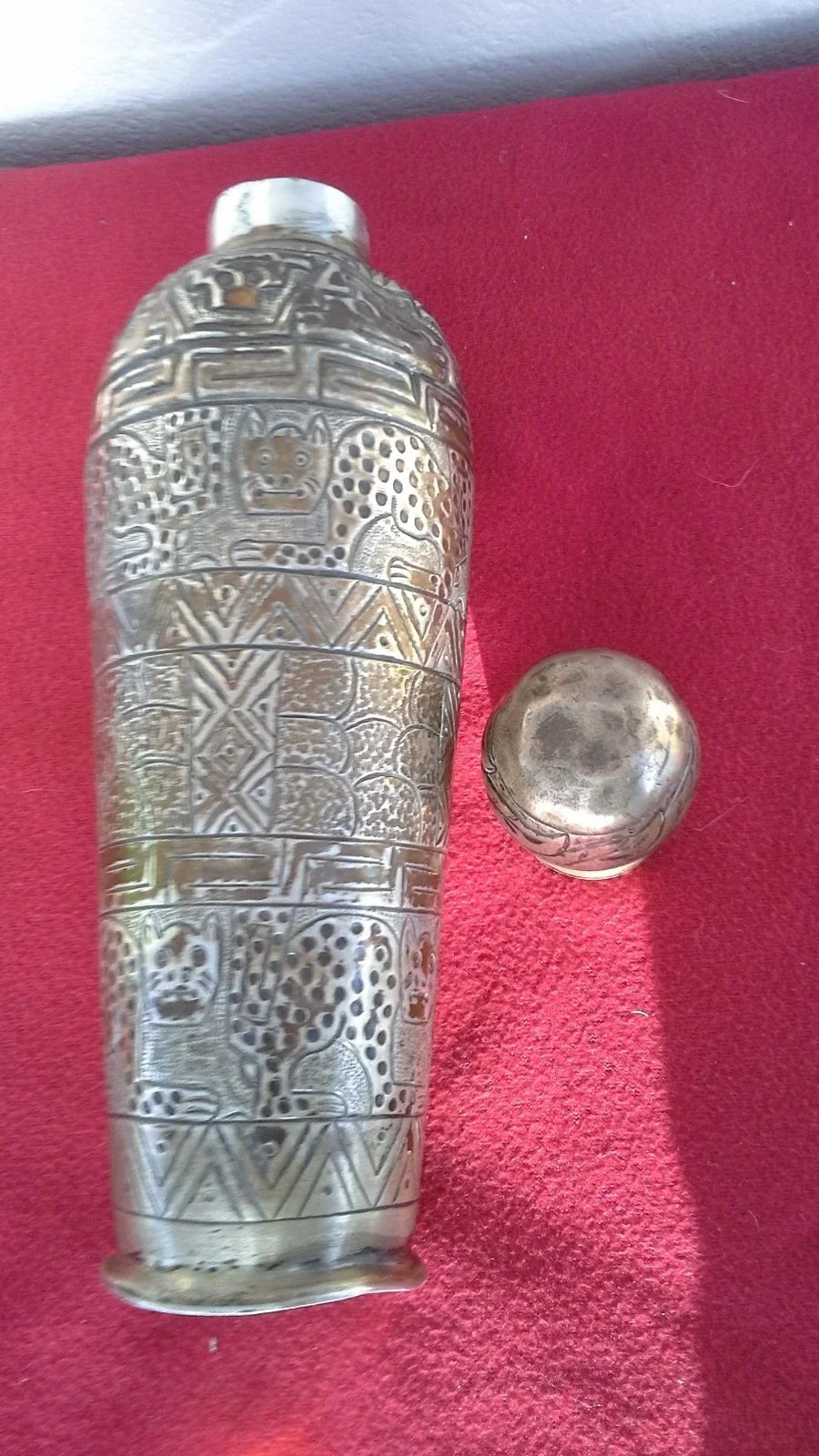 Ancien shaker à cocktail en argent sterling