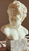 Carrara marble bust of a young man
