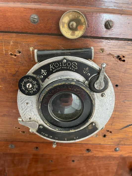 Antique wooden camera
