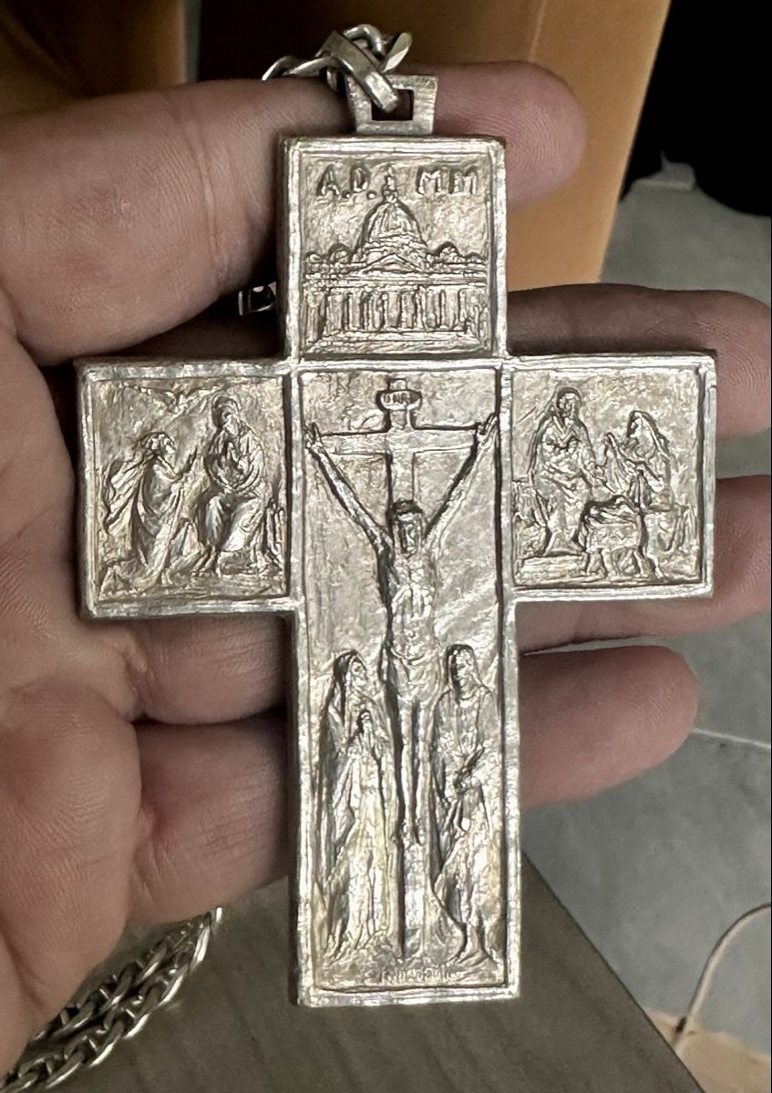 Antique solid silver cross