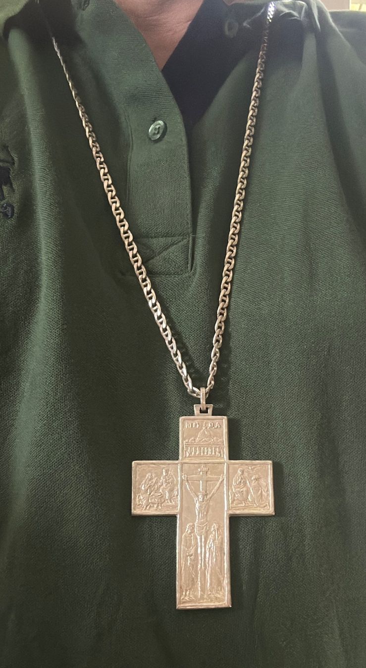 Antique solid silver cross