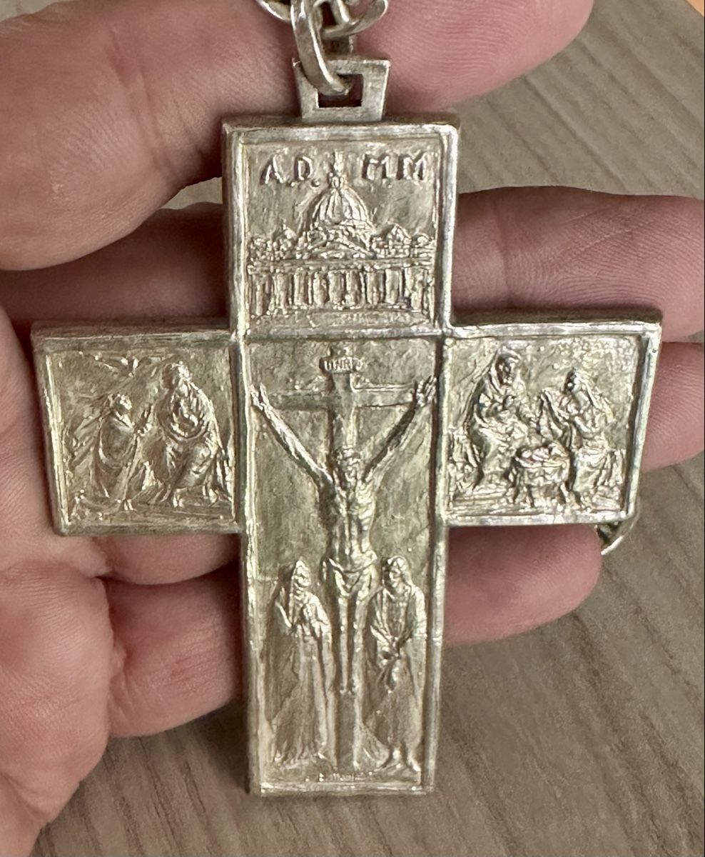 Antique solid silver cross