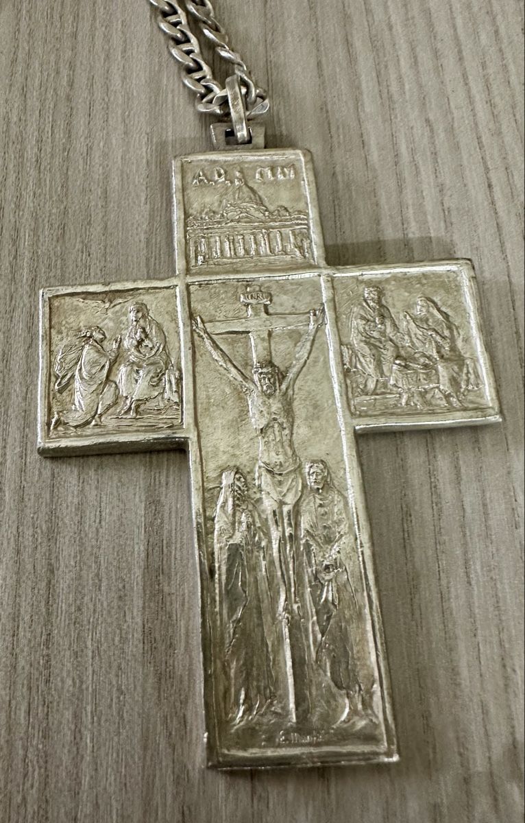 Antique solid silver cross
