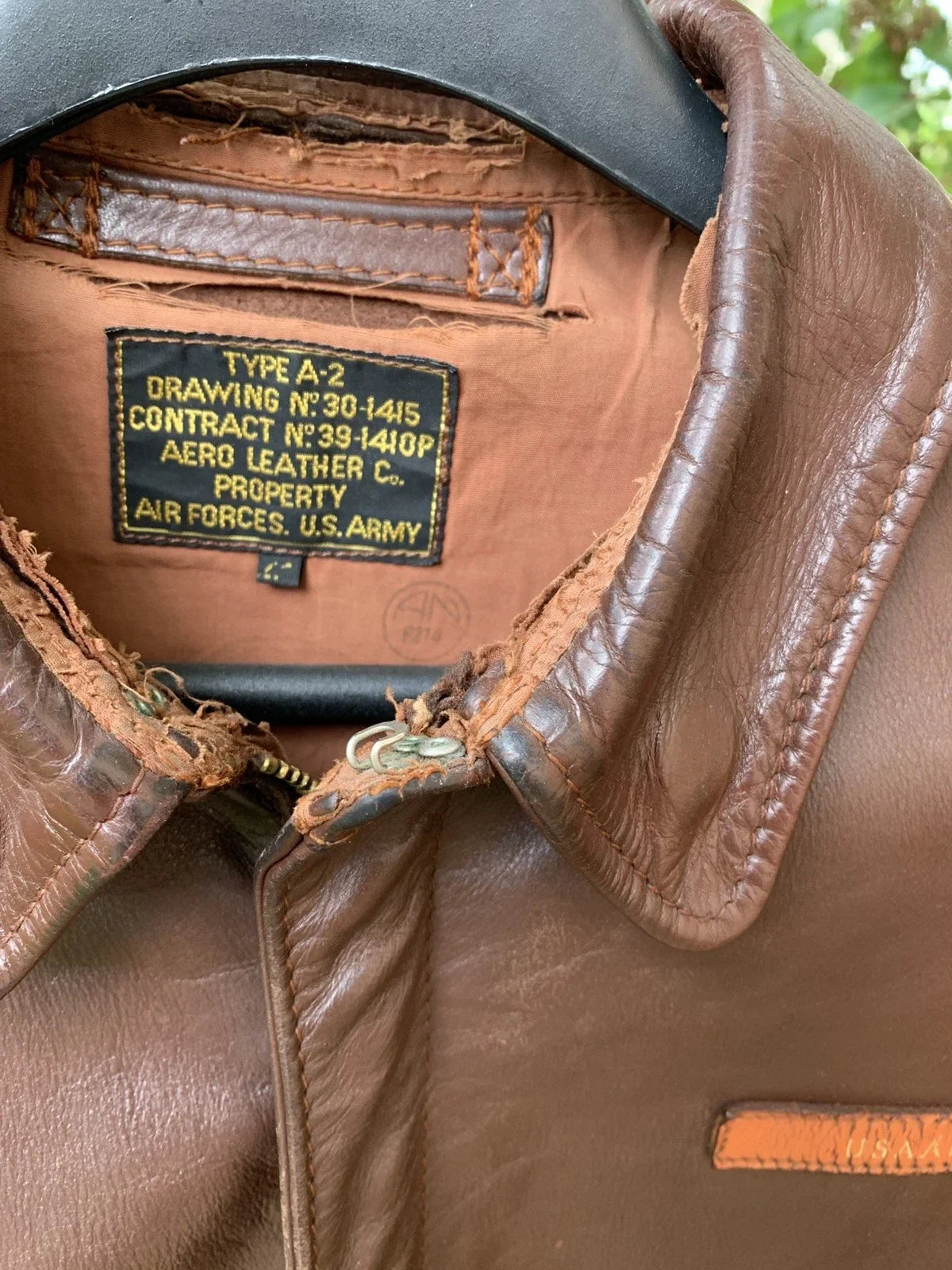 Vintage US A-2 flight jacket