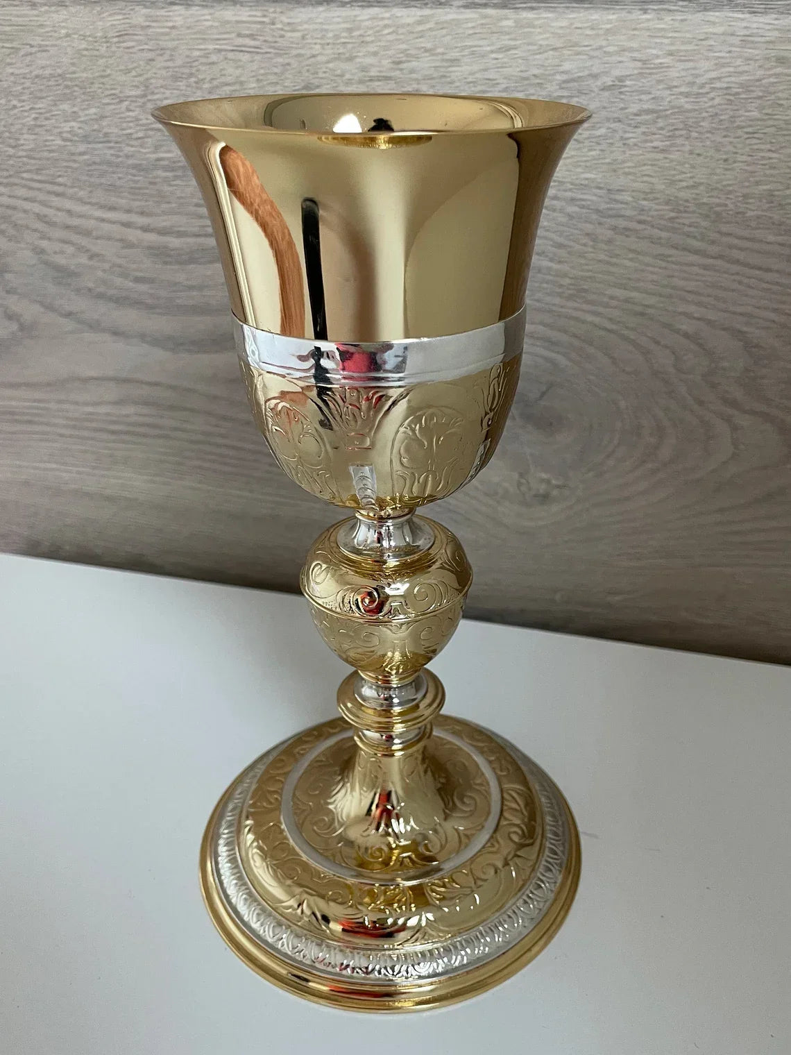 Late 18th-century bronze episcopal chalice