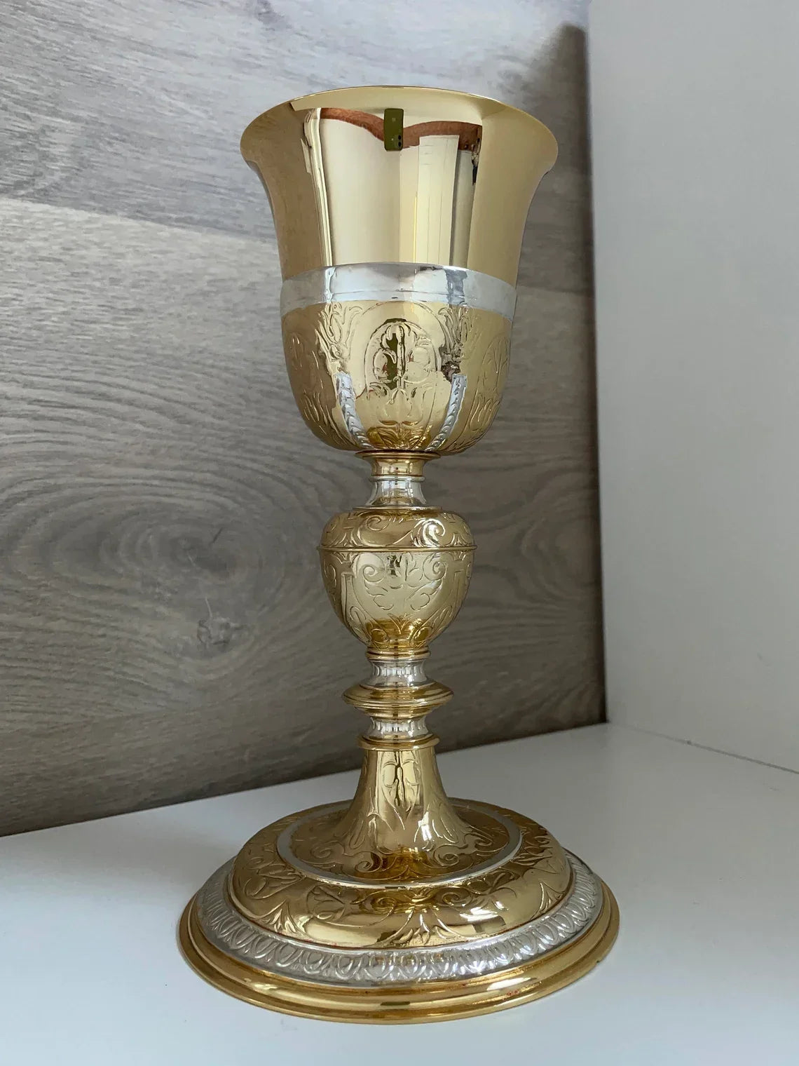 Late 18th-century bronze episcopal chalice