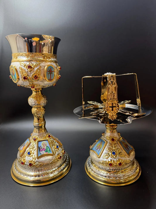 Handcrafted liturgical chalice set