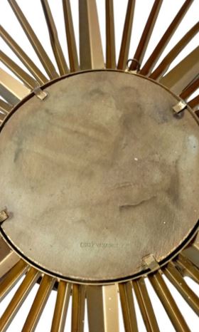 Vintage sunburst mirror signed Chaty Vallauris