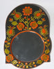 Vintage ceramic-glazed altarpiece wall mirror
