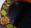Vintage ceramic-glazed altarpiece wall mirror