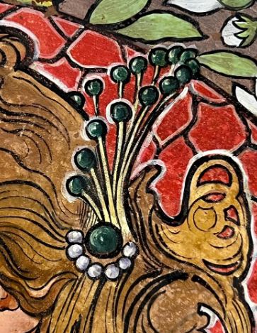 Early 20th-century painted terracotta plate
