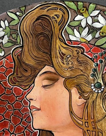 Early 20th-century painted terracotta plate