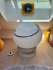 Iconic Big Clan table lamp designed by Studio 6G for Harvey Guzzini and produced by Meblo
