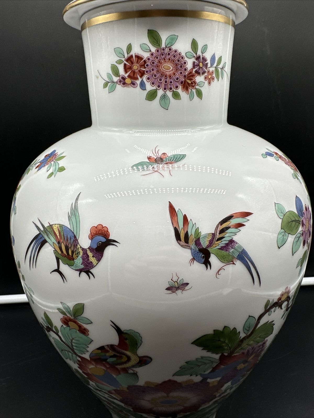 Large Meissen lidded vase