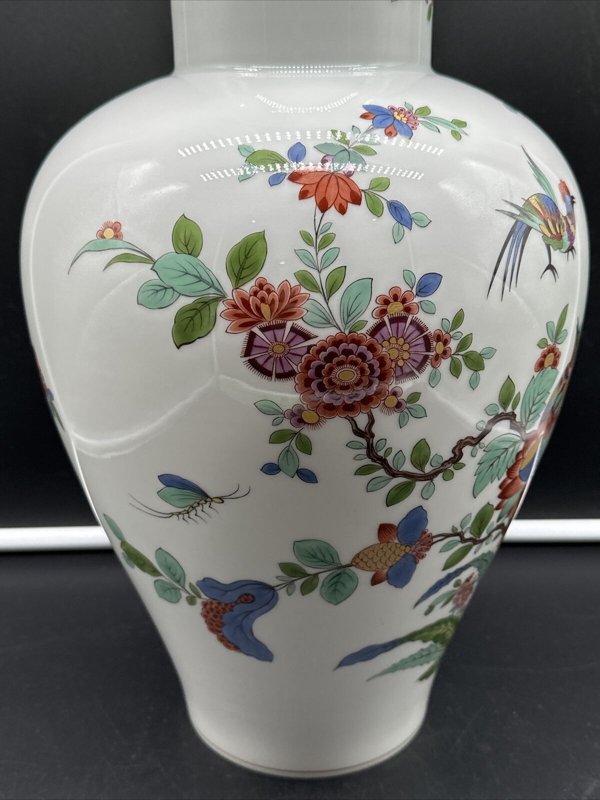 Large Meissen lidded vase