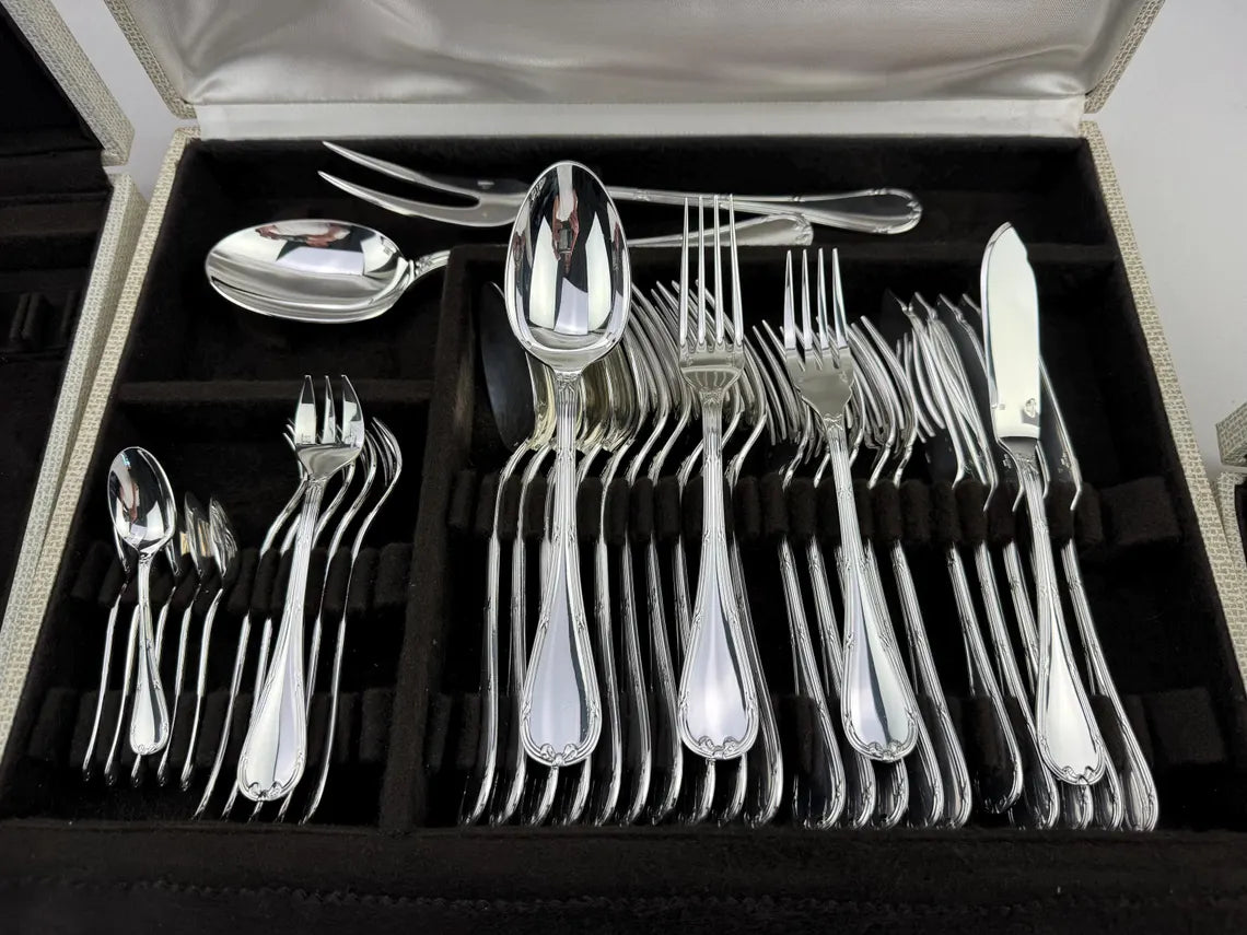 Christofle Rubans 62-piece cutlery set