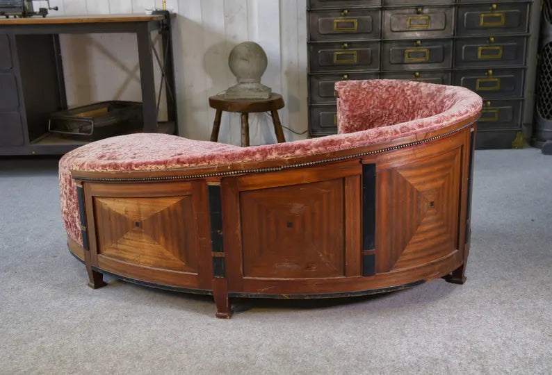 Kidney-shaped vintage sofa
