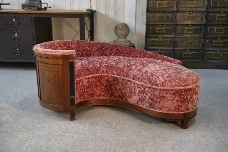 Kidney-shaped vintage sofa