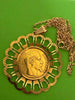Pendant mounted on an 1854 Napoleon III 20-franc gold coin, gold setting