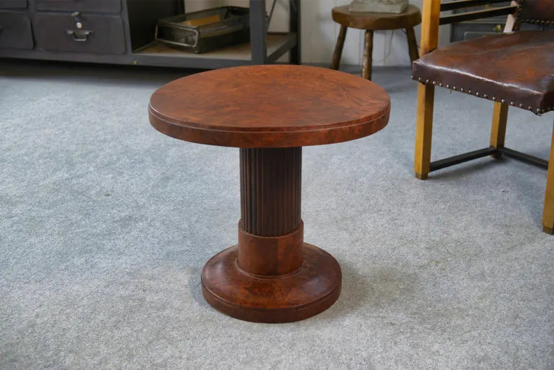 Vintage pedestal table attributed to Jules LELEU