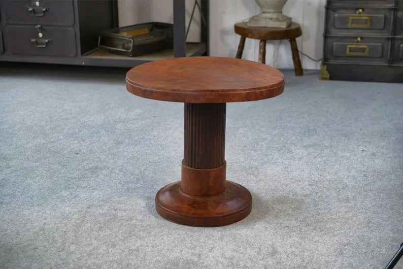 Vintage pedestal table attributed to Jules LELEU