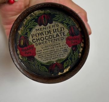 Menier chocolate advertising tin