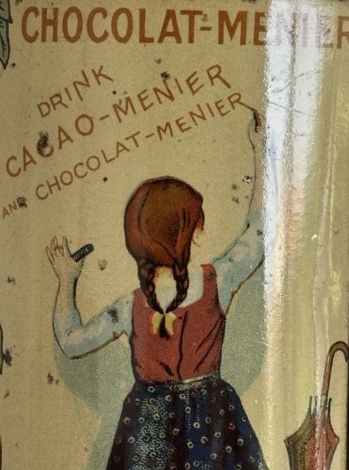 Menier chocolate advertising tin