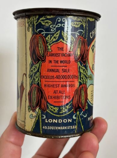 Menier chocolate advertising tin