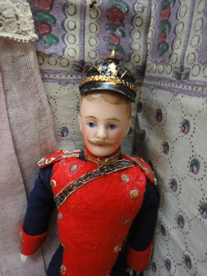 Antique soldier officer doll